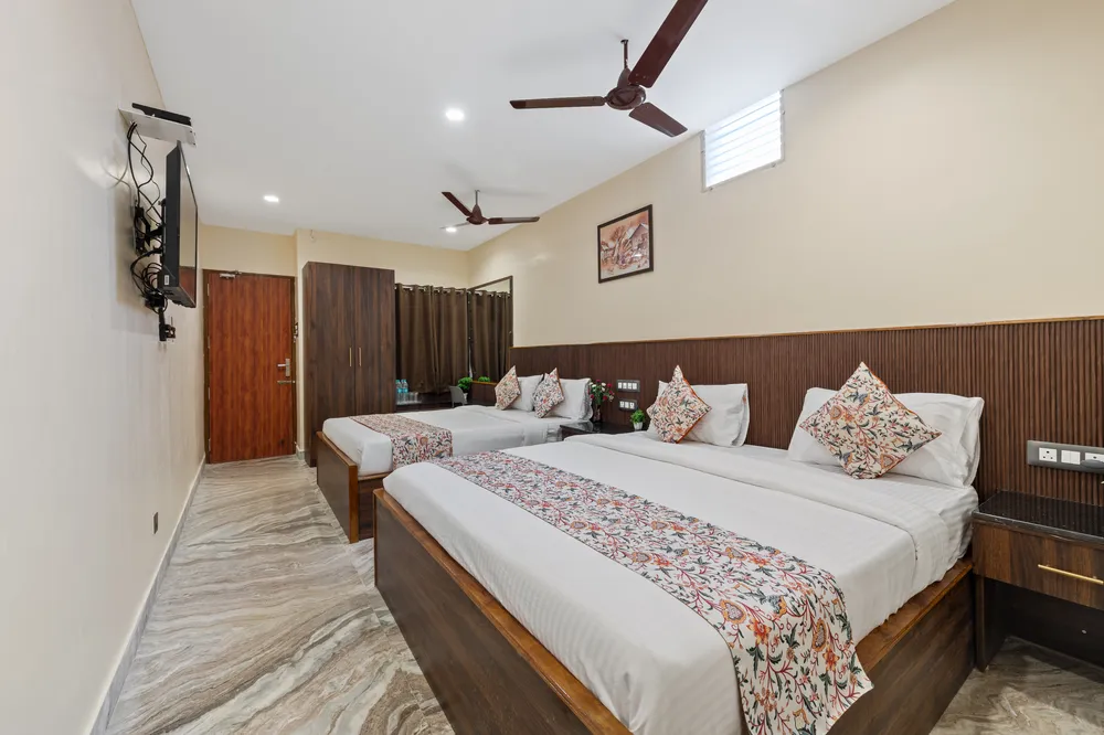 Standard Room Flat Screen TV Layout — Veeras Inn